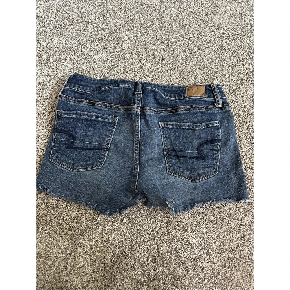 American Eagle Size 8 Skinny Blue Jean Shorts (A132) - Picture 4 of 4